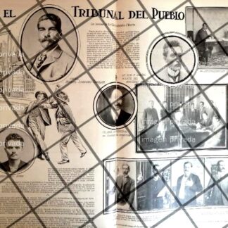 AFICHE ANTIGUO 1907 JUICIO EL CASO MANUEL LISANDRO BARILLAS