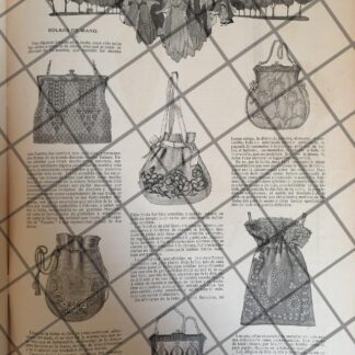 AFICHE ANTIGUO BOLSOS DE DAMA DE 1907
