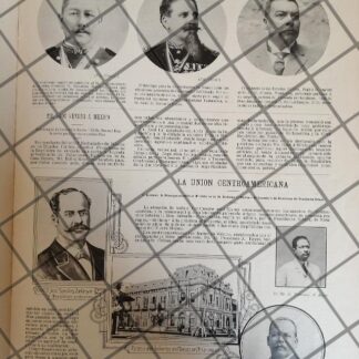 AFICHE ANTIGUO BERNARDO REYES Y OTROS MILITARES 1907