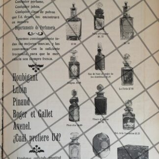 CARTEL ANTIGUO EL PALACIO DE HIERRO PERFUMERIA 1907 -80