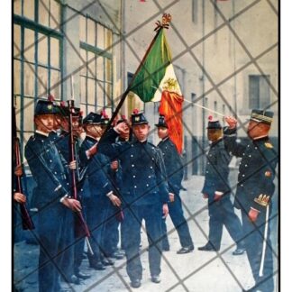 PORTADA ANTIGUA. 1907 ESCOLTA MILITAR A LA BANDERA