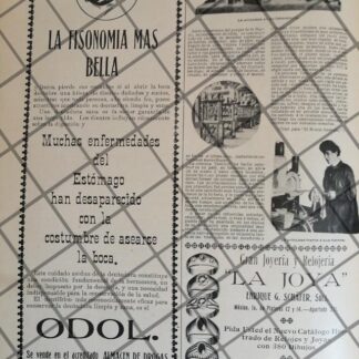 CARTEL ANTIGUO DROGUERIA JOSE UIHLEIN / ODOL Y MAS 1907