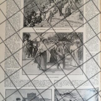 AFICHE ANTIGUO David Eugene Thompson EN TEOTIHUACAN 1907