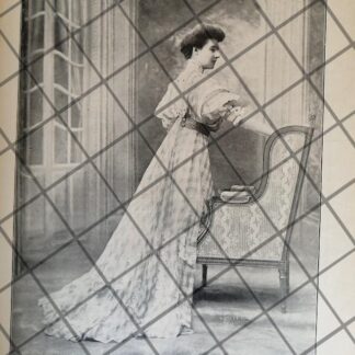 CARTEL PUBLICITARIO ANTIGUO VESTIDOS. MODAS BUZENET 1907 -2