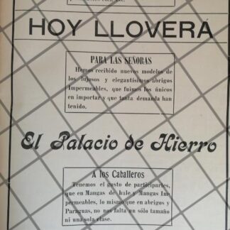 CARTEL ANTIGUO EL PALACIO DE HIERRO 1907 -82