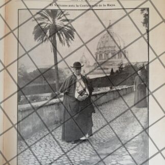 PORTADA ANTIGUA 1907 EL PAPA PIO X. EN EL VATICANO EMITE QUEJA