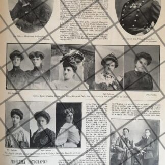 AFICHE ANTIGUO EVENTO SOCIAL FAMILIA GONZALEZ MONTESINOS 1907