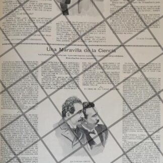 AFICHE ANTIGUO HERMANOS LUMIERE INVENTAN FOTOGRAFIA A COLOR