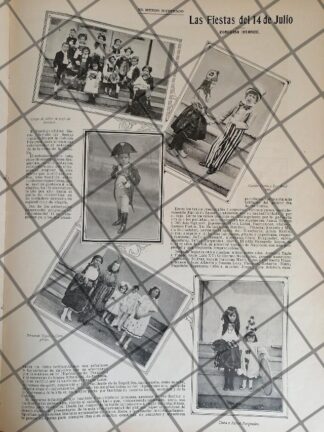 AFICHE ANTIGUO NIÑOS, COMUNIDAD FRANCESA MEXICANA 1907