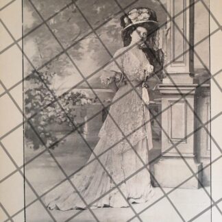 CARTEL PUBLICITARIO ANTIGUO 1907 VESTIDOS  DE CASA DRECOLL 2