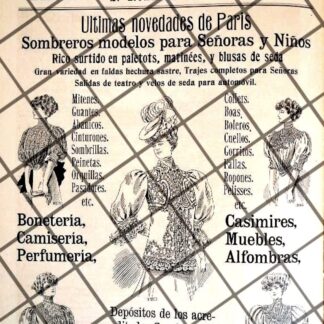 CARTEL ANTIGUO MUEBLES TIENDA EL CENTRO MERCANTIL 1907 -31