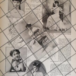 AFICHE ANTIGUO OBRA "LA VIRGEN" TEATRO ARBEU, ACTRICES 1907