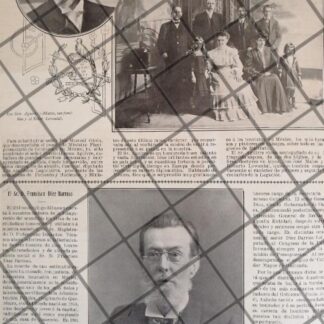 AFICHE ANTIGUO MUERE FRANCISCO DIEZ BARROSO 1907 Y MAS