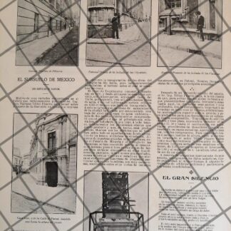 AFICHE ANTIGUO HUNDIMIENTOS EN EDIFICIOS DE LA CDMX 1907