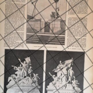 AFICHE ANTIGUO EL PANTEON NACIONAL 1907 Y SUS MONUMENTOS