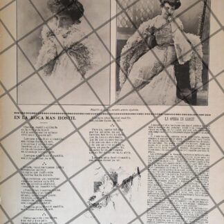 AFICHE ANTIGUO CANTANTE MATILDE DE LERMA TEATRO ARBEU 1907