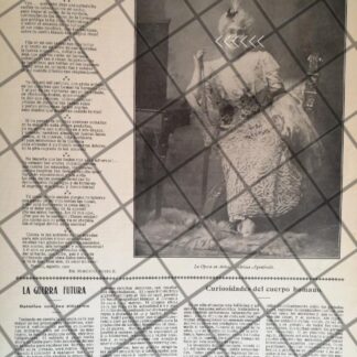 AFICHE ANTIGUO LA CANTANTE ADELINA AGOSTINELLI EN MEXICO 1907