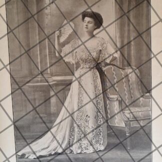 CARTEL PUBLICITARIO ANTIGUO VESTIDOS. MODAS BUZENET 1907 -3