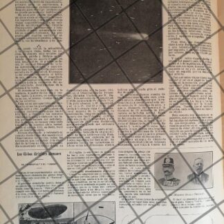 AFICHE ANTIGUO COMETA DE 1907, NOTA DE CAMILLE FLAMARION