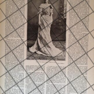 AFICHE ANTIGUO D. CARMEN ROMERO ROMERO RUBIO DE DIAZ 1907