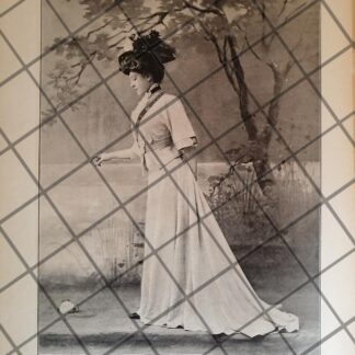 CARTEL PUBLICITARIO ANTIGUO. VESTIDO. CASA DE MODAS NEY SOEURS.