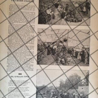 AFICHE ANTIGUO EXCURSION ESCUELA NORMAL FEMENIL 1907 TACU.