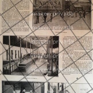 AFICHE ANTIGUO CIA. JABONERA UNION.. TORREON 1907