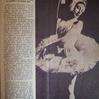 AFICHE RETRO LA BAILARINA ALICIA MARKOVA 1944