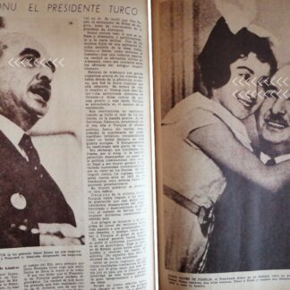 AFICHE ANTIGUO. PRESIDENTE ISMET INONU Y SU HIJA 1944