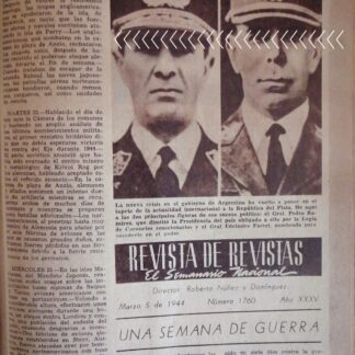AFICHE ANTIGUO GOLPE DE ESTADO EN ARGENTINA 1944 NOTA