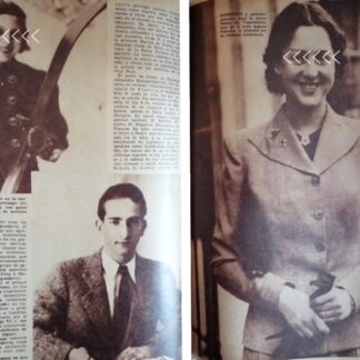 AFICHE ANTIGUO LUNA DE MIEL ALEJANDRA REINA DE GRECIA 1944