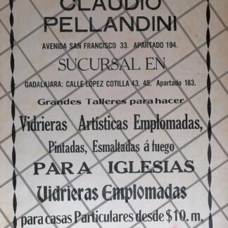 CARTEL ANTIGUO CASA CLAUDIO PELLANDINI 1910 /15