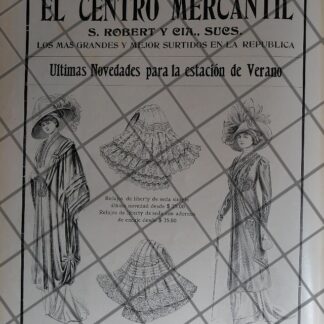 CARTEL ANTIGUO TIENDA EL CENTRO MERCANTIL 1910 -17