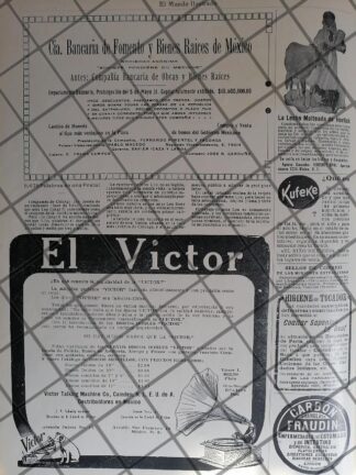 CARTEL PUBLICITARIO RETRO VICTROLA VICTOR 1910 Y OTROS