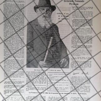 CARTEL ANTIGUO ISAAC BROCK Y TONICO LA PERUNA 1910