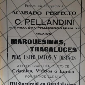 CARTEL ANTIGUO CASA CLAUDIO PELLANDINI 1910 /20
