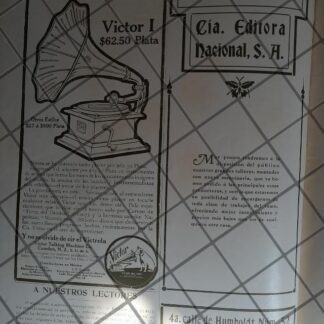 CARTEL PUBLICITARIO ANTIGUO 1910 VICTROLA 1 Y MAS /2