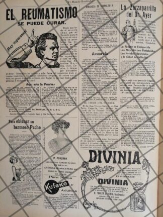 CARTEL DE PUBLICIDAD ANTIGUA 1910 -VARIOS