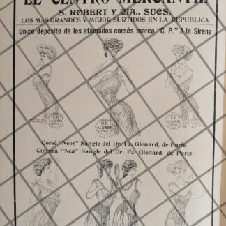 CARTEL ANTIGUO TIENDA EL CENTRO MERCANTIL 1910 -22