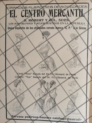 CARTEL ANTIGUO TIENDA EL CENTRO MERCANTIL 1910 -22