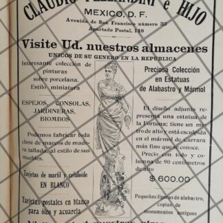 CARTEL ANTIGUO TIENDA CLAUDIO PELLANDINI 1910 -25