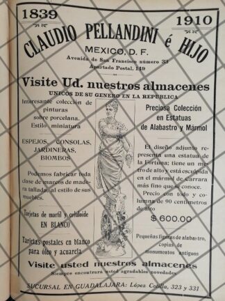 CARTEL ANTIGUO TIENDA CLAUDIO PELLANDINI 1910 -25
