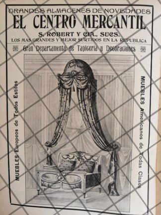 CARTEL ANTIGUO TIENDA EL CENTRO MERCANTIL 1910 -23