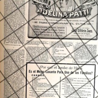 CARTEL DE PUBLICIDAD ANTIGUA 1910 -ADELINA PATTI Y OTROS