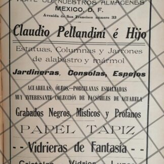 CARTEL ANTIGUO TIENDA CLAUDIO PELLANDINI 1910 -27