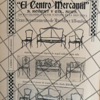 CARTEL ANTIGUO TIENDA EL CENTRO MERCANTIL 1910 -24