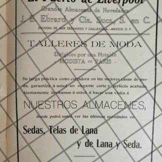 CARTEL ANTIGUO TIENDA EL PUERTO DE LIVERPOOL 1910 -54