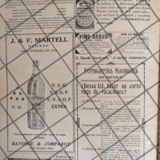 CARTEL ANTIGUO FERROCARRILES NACIONALES Y OTRAS 1910 /38