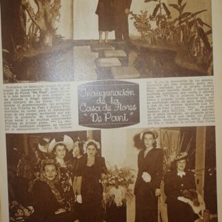 AFICHE ANTIGUO ARTURO PANI INAUGURA TIENDA DE FLORES