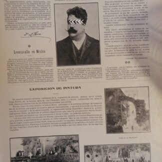 AFICHE ANTIGUO RUGGERO LEONCAVALLO EN MEXICO 1907